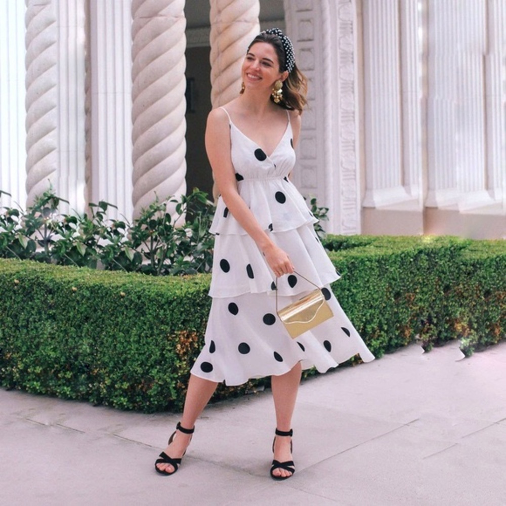 🔥🔥🔥NEW Anthropologie O.P.T Midi Polka Dot Dress